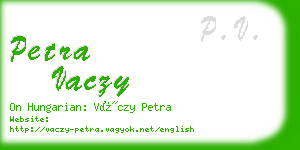 petra vaczy business card